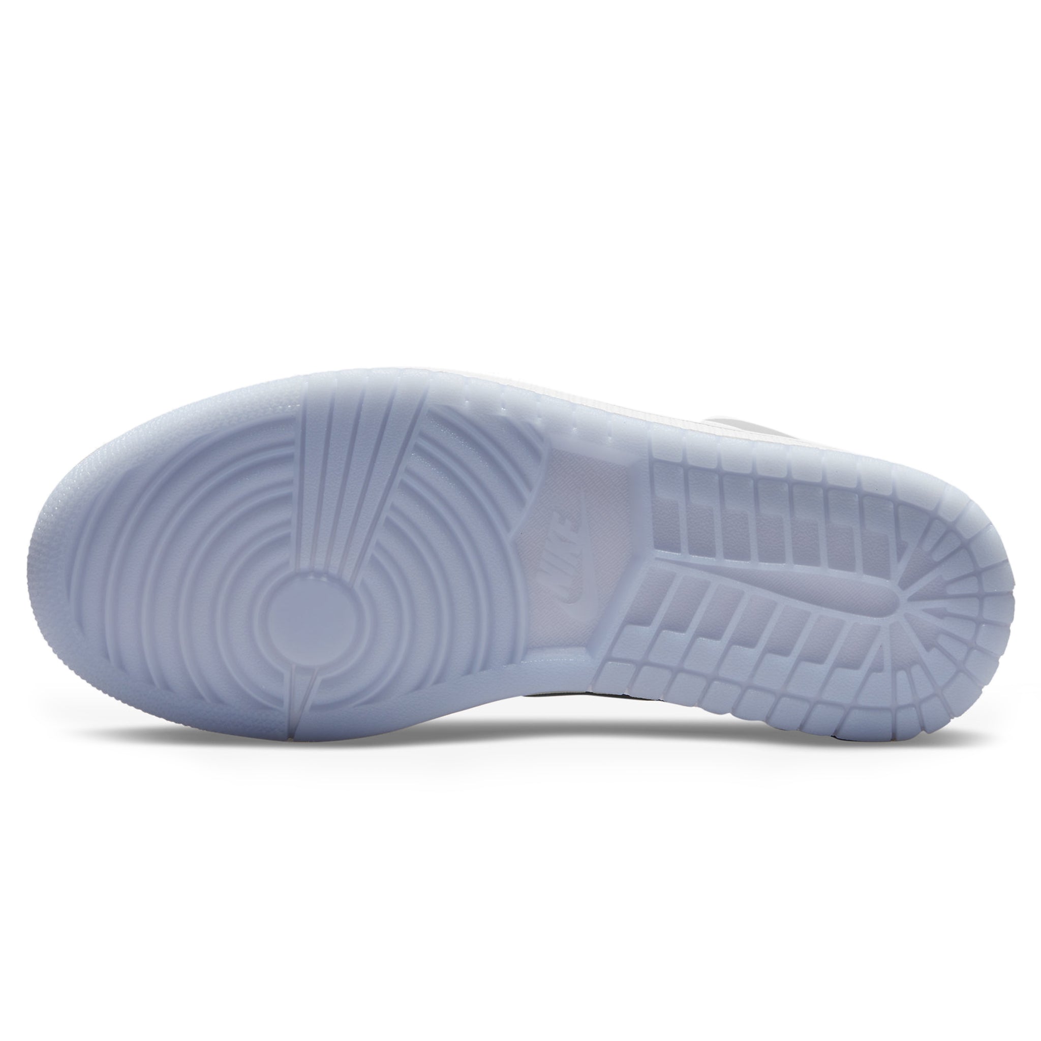 Sole view of Air Jordan 1 Low Wolf Grey (W) DC0774-105